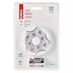 Lampka nocna 8× LED 3× AA, 90lm, czujnik PIR, biała