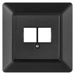Pokrywa gniazda 2× RJ45, antracyt