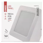Panel LED natynkowy RUBIC 2w1, kwadrat, biały, 9W, naturalna biel