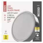 Panel LED natynkowy NEXXO, okrągły, srebrny, 21W, CCT