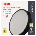Panel LED natynkowy NEXXO, okrągły, czarny, 28,5W, CCT