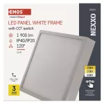 Panel LED natynkowy NEXXO, kwadrat, biały, 21W, CCT