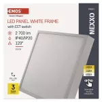 Panel LED natynkowy NEXXO, kwadrat, biały, 28,5W, CCT