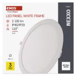 Panel LED wpuszczany NEXXO, okrągły, biały, 24W, neutralna biel