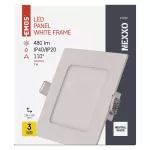 Panel LED wpuszczany NEXXO, kwadrat, biały, 7W, neutralna biel