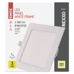 Panel LED wpuszczany NEXXO, kwadrat, biały, 18W, ciepła biel