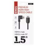 Przewód HDMI 2.0 wtyk A – wtyk A 90°, 1,5m