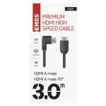 Przewód HDMI 2.0 wtyk A – wtyk A 90°, 3m