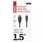 Przewód HDMI 2.0 wtyk A – wtyk C, 1,5m