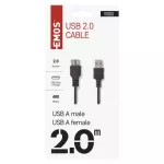 Przewód USB 2.0 wtyk A – gniazdo A, 2m