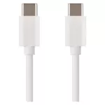 Kabel USB 2.0, wtyk C - C, szybkie ładowanie, transmisja danych, 1 m, biały