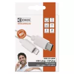 Kabel USB 2.0, wtyk C - Lightning MFi, i16P, ładowanie, transmisja danych, 1 m, biały
