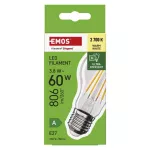 Żarówka LED Filament A60 / E27 / 3,8 W (60 W) / 806 lm / ciepła biel