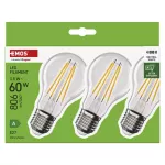 Żarówka LED Filament A60 / E27 / 3,8 W (60 W) / 806 lm / neutralna biel 3PK