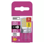 Żarówka LED Classic JC / G9 / 4 W (40 W) / 470 lm / neutralna biel, 2PK