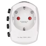 Adapter podróżny do Ameryki, Afryki, Azji biały