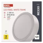 Panel LED natynkowy NEXXO, okrągły, biały, 12,5W, neutralna biel