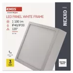 Panel LED natynkowy NEXXO, kwadrat, biały, 12,5W,neutralna biel
