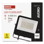 Naświetlacz LED AVENO 30W czarny neutralna biel