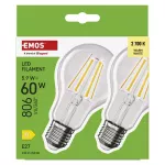 Żarówka LED Filament A60 / E27 / 5,9 W (60 W) / 806 lm / 806 lm / ciepła biel