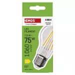 Żarówka LED Filament A60 / E27 / 7,8 W (75 W) / 1060 lm / 1060 lm / neutralna biel