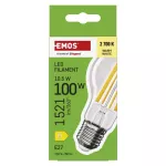 Żarówka LED Filament A60 / E27 / 10,5 W (100 W) / 1521 lm / 1521 lm / ciepła biel