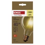 Żarówka LED Vintage G95 / E27 / 4,5 W (40 W) / 420 lm / 420 lm / ciepła biel