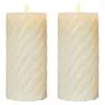 ŚwiecE woskowE 17 cm 2x AAA, ciepła biel, IP20, 2 szt, timer