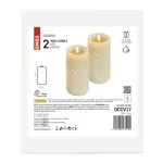 ŚwiecE woskowE 17 cm 2x AAA, ciepła biel, IP20, 2 szt, timer