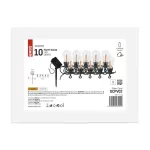 Łańcuch Party 10x z panelem solarnym, przeźroczyste, 5m, vintage, IP44