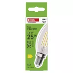 Żarówka LED Filament świeczka / E14 / 1,8 W (25 W) / 250 lm / neutralna biel