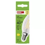 Żarówka LED Filament świeczka / E14 / 3,4 W (40 W) / 470 lm / ciepła biel