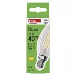 Żarówka LED Filament świeczka / E14 / 3,4 W (40 W) / 470 lm / neutralna biel