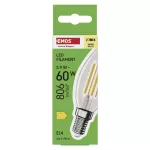Żarówka LED Filament świeczka / E14 / 5,9 W (60 W) / 806 lm / ciepła biel