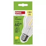 Żarówka LED Filament A60 / E27 / 5,9 W (60 W) / 806 lm / ciepła biel