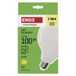 Żarówka LED Filament G125 / E27 / 11 W (100 W) / 1521 lm / ciepła biel