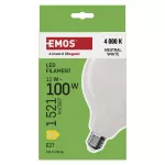 Żarówka LED Filament G125 / E27 / 11 W (100 W) / 1521 lm / neutralna biel