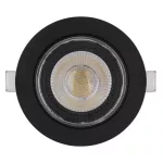 Oczko LED GERI czarne, okrągłe, 6,5W CCT