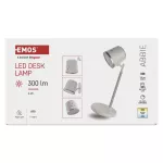 Lampa biurkowa LED ABBIE, ładowalna, biała