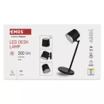 Lampa biurkowa LED ABBIE, ładowalna, czarna