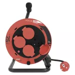 Przedłużacz zwijany ogrodowy 25 m / 4 gniazda / guma / 230 V / 1,0 mm2 / IP44
