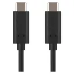 Kabel USB 2.0, wtyk C - C, szybkie ładowanie, transmisja danych, 2 m, czarny