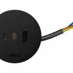 SIMON 400 TS4-3120000-138 SIMON 400 ładowarka USB A+C; kabel 20 cm; czarny