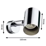 Oprawa ścienna MINTAKA nad lustro GU10 max.1x20W IP20 230V chrom / metal