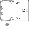 tehalit.DA200 Kolumna jednostronna DA200-80 z mech. rozporowym H=3,1-3,4m biały