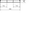tehalit.UK Kanał do wylewki podłogowej 3-komorowy 340X38mm stal