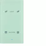 KNX TS Sensor dotykowy 2-krotny konfigurowalny, szkło, białe
