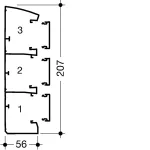 tehalit.GBD Kanał elektroinstalacyjny 50x190mm 3 komory biały