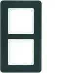 Q.7 Ramka 2-krotna, antracyt aksamit, lakierowany