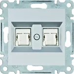lumina Gniazdo komputerowe podwójne RJ45 kat.5e UTP, srebrny